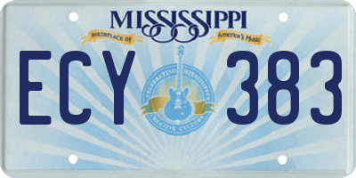 MS license plate ECY383