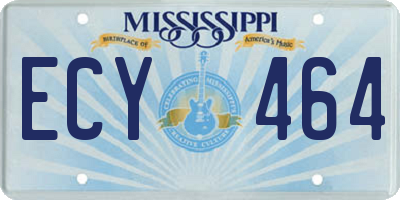 MS license plate ECY464