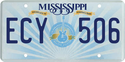 MS license plate ECY506