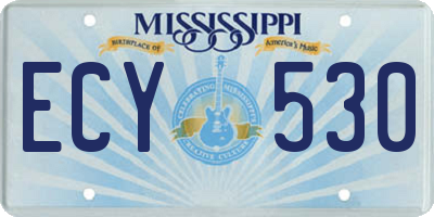 MS license plate ECY530