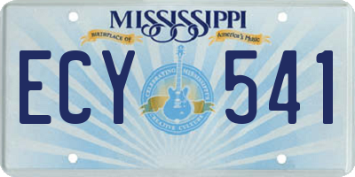 MS license plate ECY541