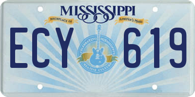 MS license plate ECY619