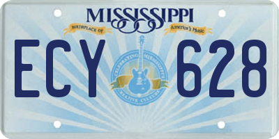 MS license plate ECY628