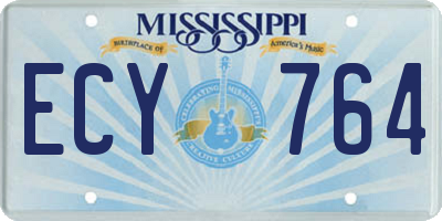 MS license plate ECY764