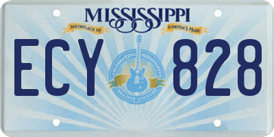 MS license plate ECY828