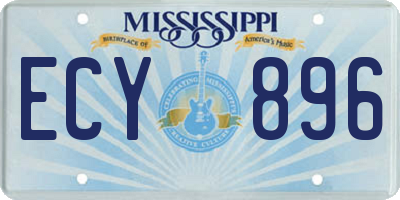 MS license plate ECY896
