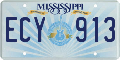 MS license plate ECY913
