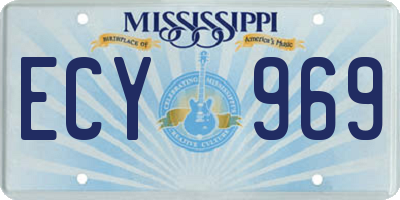 MS license plate ECY969