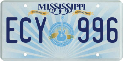 MS license plate ECY996