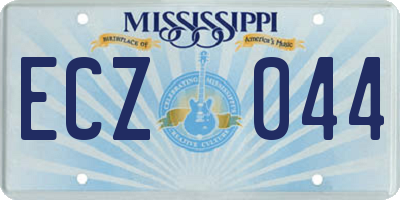 MS license plate ECZ044