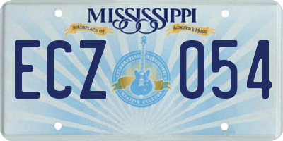 MS license plate ECZ054
