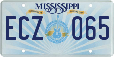 MS license plate ECZ065
