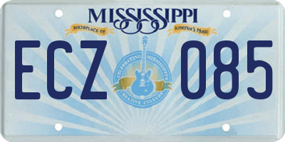 MS license plate ECZ085