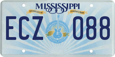 MS license plate ECZ088