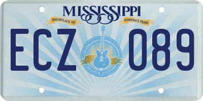 MS license plate ECZ089