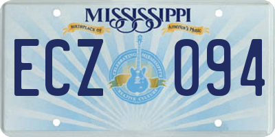 MS license plate ECZ094