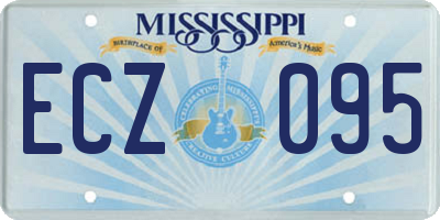 MS license plate ECZ095