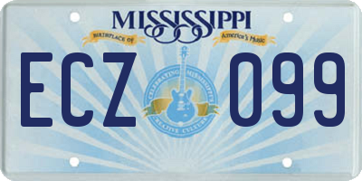 MS license plate ECZ099