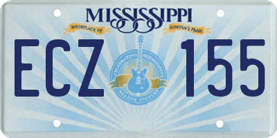 MS license plate ECZ155