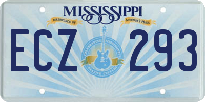 MS license plate ECZ293