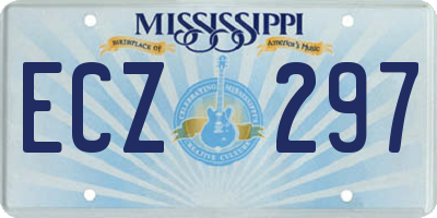 MS license plate ECZ297