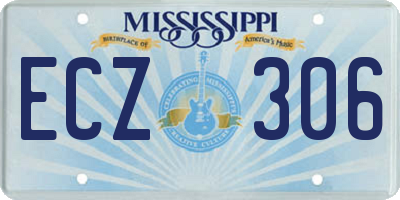 MS license plate ECZ306