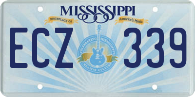 MS license plate ECZ339