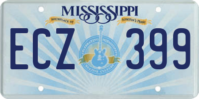 MS license plate ECZ399