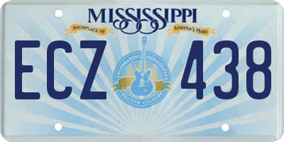 MS license plate ECZ438