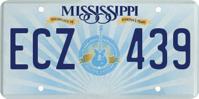 MS license plate ECZ439