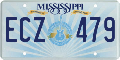 MS license plate ECZ479