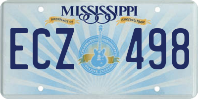 MS license plate ECZ498