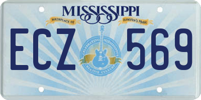 MS license plate ECZ569