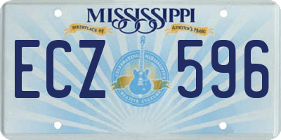 MS license plate ECZ596
