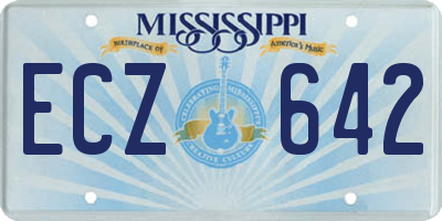 MS license plate ECZ642