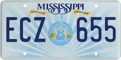 MS license plate ECZ655