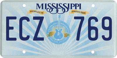 MS license plate ECZ769