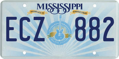 MS license plate ECZ882