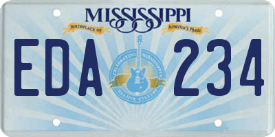 MS license plate EDA234