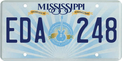 MS license plate EDA248