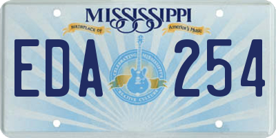 MS license plate EDA254