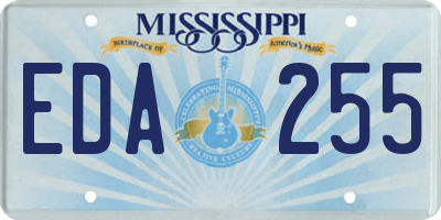 MS license plate EDA255