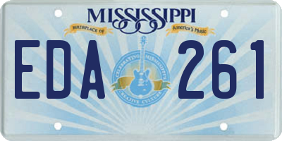 MS license plate EDA261