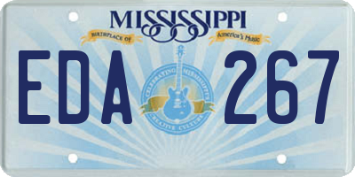 MS license plate EDA267