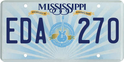 MS license plate EDA270