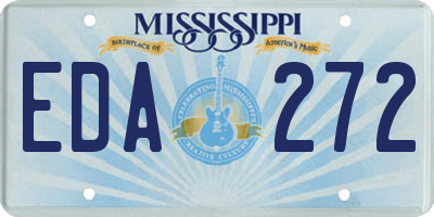 MS license plate EDA272
