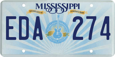 MS license plate EDA274