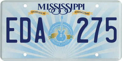 MS license plate EDA275