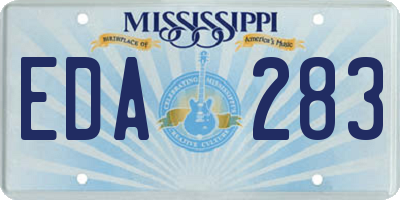 MS license plate EDA283