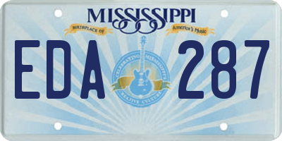 MS license plate EDA287
